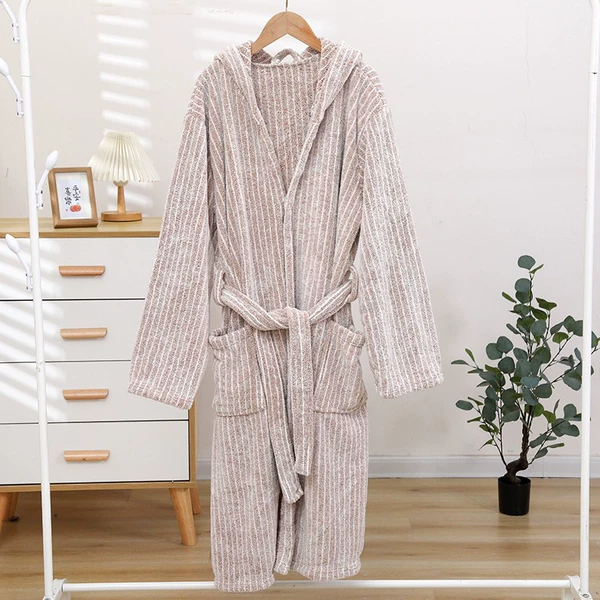 Khaki bathrobe