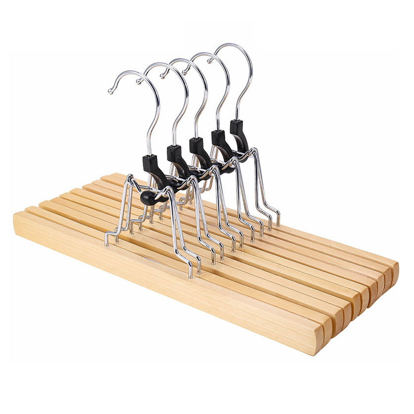 Perchas de Madera Maciza para Adultos Antideslizantes Sin Marcas para Hotel y Tiendas image 35