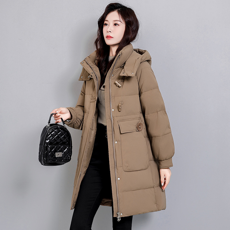 Authentic Store-Bought Women's down Jacket for Cold Weather, 2025 New Model, Loose Fit, Versatile, Thickened, Warm, White Duck down Coat Authentic Store-Bought Women's down Jacket for Cold Weather, 2025 New Model, Loose Fit, Versatile, Thickened, Warm, White Duck down Coat