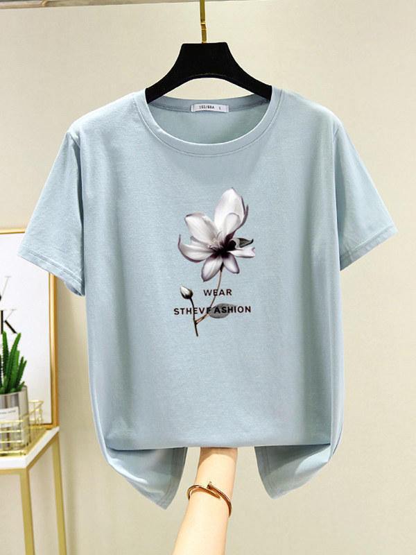 Baogeyi Pure Cotton Short-Sleeved T-Shirt for Women 2026 New Summer Fashion Plus-Size Women's Clothing Loose Design Niche and Stylish Baogeyi Pure Cotton Short-Sleeved T-Shirt for Women 2026 New Summer Fashion Plus-Size Women's Clothing Loose Design Niche and Stylish