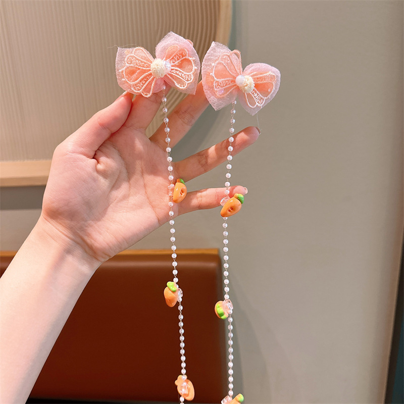 Super inmortal mariposa clip de cabello para niños trenzados clip de cabello para niñas publicas suecas joyas de cadena trenzada para niñas