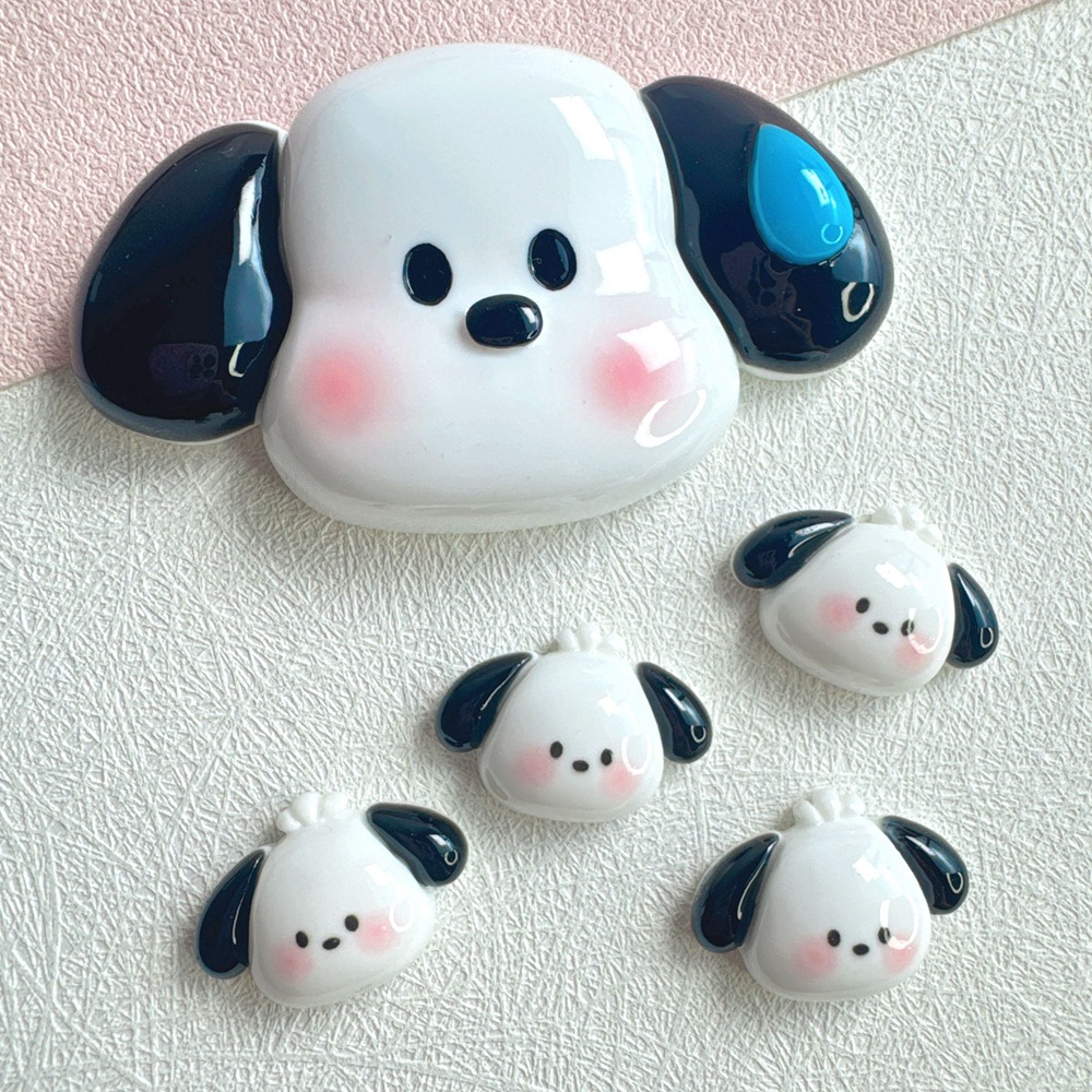 대형 귀여운 하파 개 수제 크림 접착제 DIY 전화 케이스 신발 버클 펜던트 냉장고 스티커 수지 액세서리