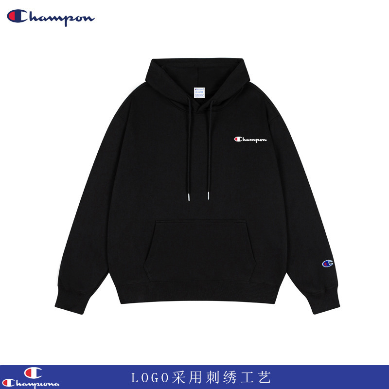 Champion Graffiti Autumn/Winter Long Sleeve Fleece-Lined Warm Hoodie Couple Style Embroidered Loose Fit New Men's Sweatshirt Champion Graffiti Autumn/Winter Long Sleeve Fleece-Lined Warm Hoodie Couple Style Embroidered Loose Fit New Men's Sweatshirt