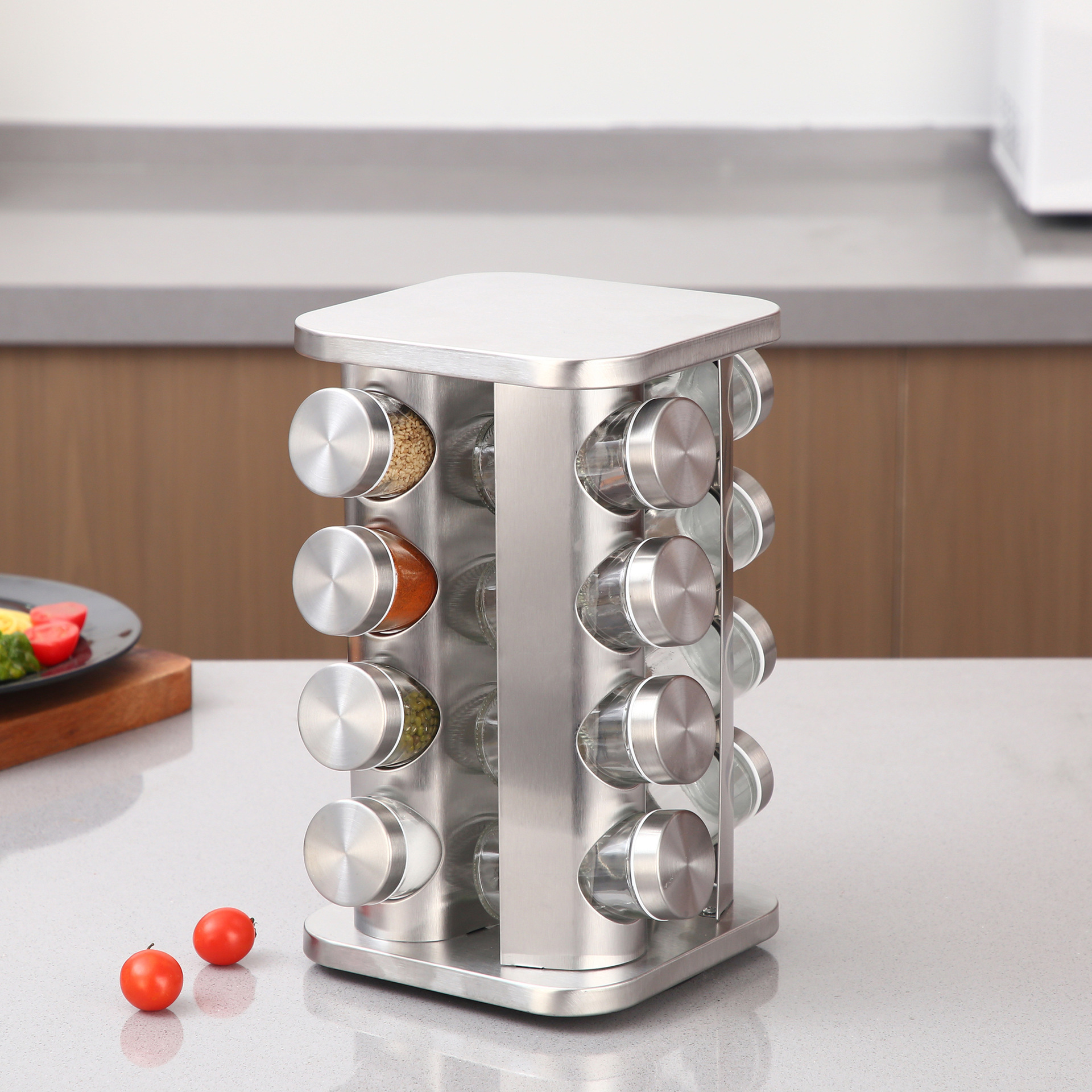 Organizador Giratorio de Especias de Acero Inoxidable 304 para Cocina image 12