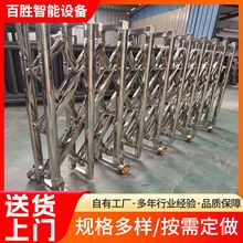 地铁站铝合金手推伸缩护栏不锈钢手动推拉伸缩门道路施工隔离路障