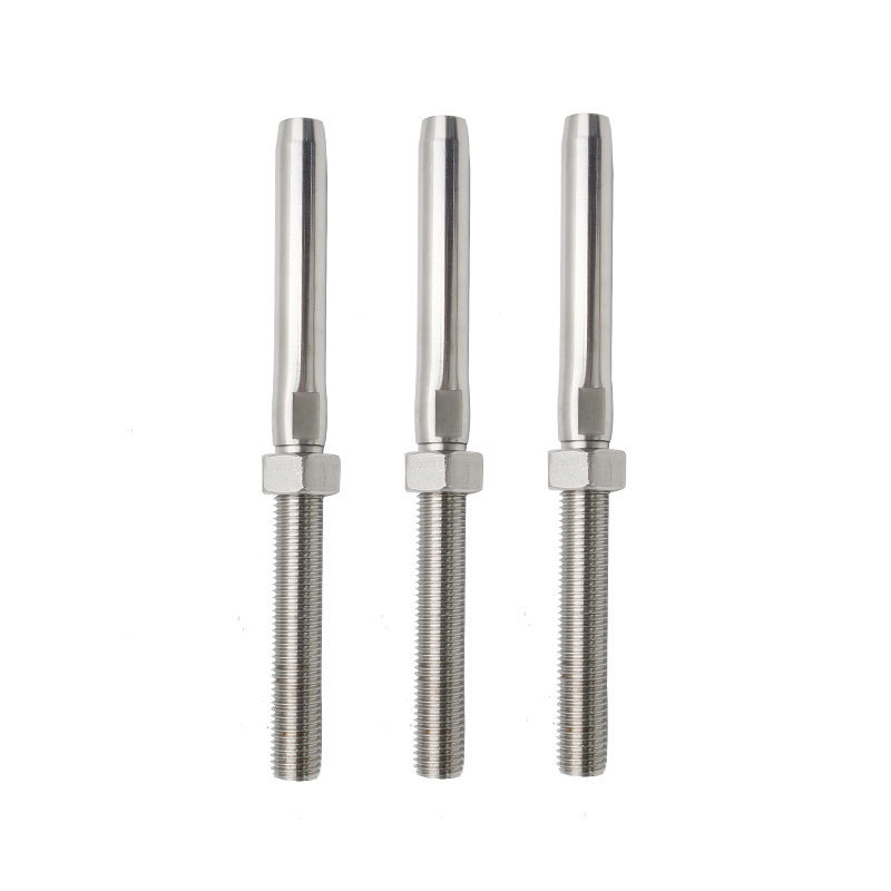 船用五金配件不锈钢钢丝绳护栏楼梯拉索直杆连接器抱箍链条