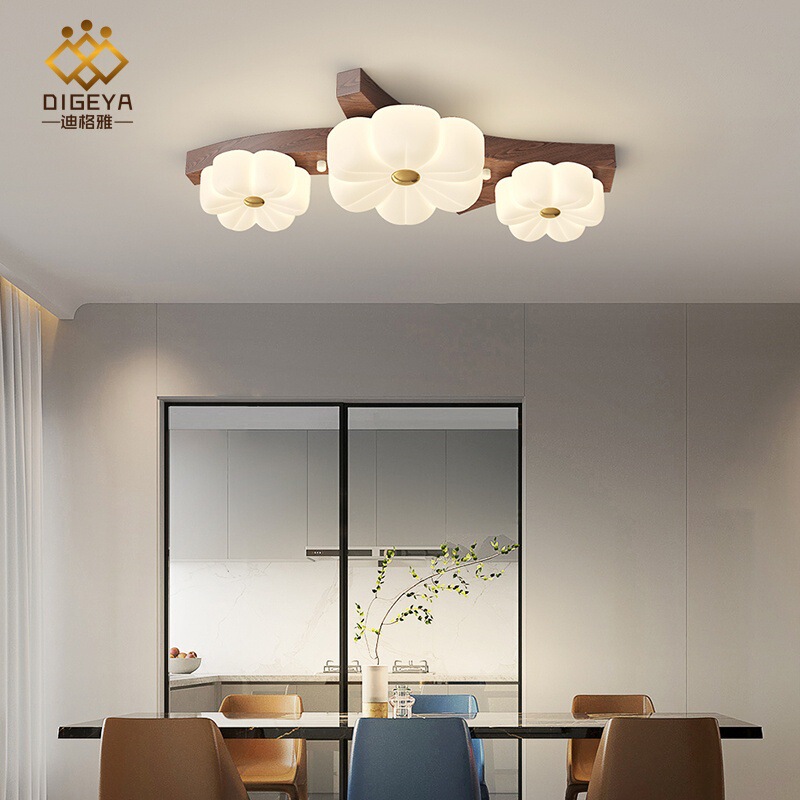 Cream wind corridor corridor ceiling lamp creative flower wall lamp bedroom bedside chandelier simple modern restaurant chandelier