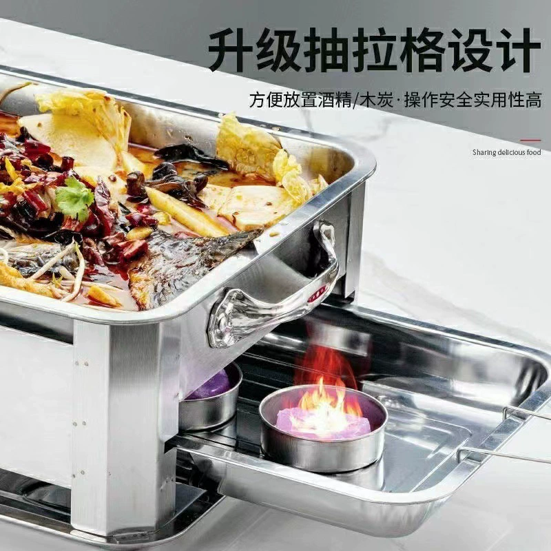 Толстая рыбная тарелка на гриле очень толстая рыбная плита на гриле коммерческая нержавеющая сталь коммерческие морепродукты большая кофейная тарелка уголь углеродистая рыба на гриле специальная плита