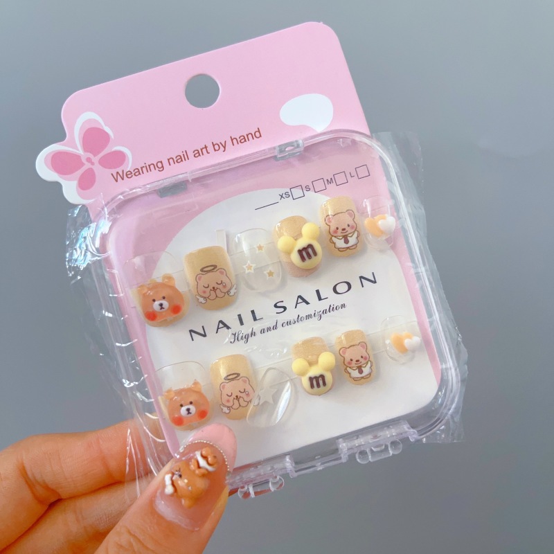 Niños que usan uñas niñas cortas 2025 nuevo estilo de alta sensación pegatinas de uñas no tóxicas y inodoras pegatinas de uñas especiales para niñas