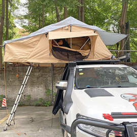 户外旅行自驾游野营露营车载帐篷车顶帐篷遮风带天窗双层帐帐速开