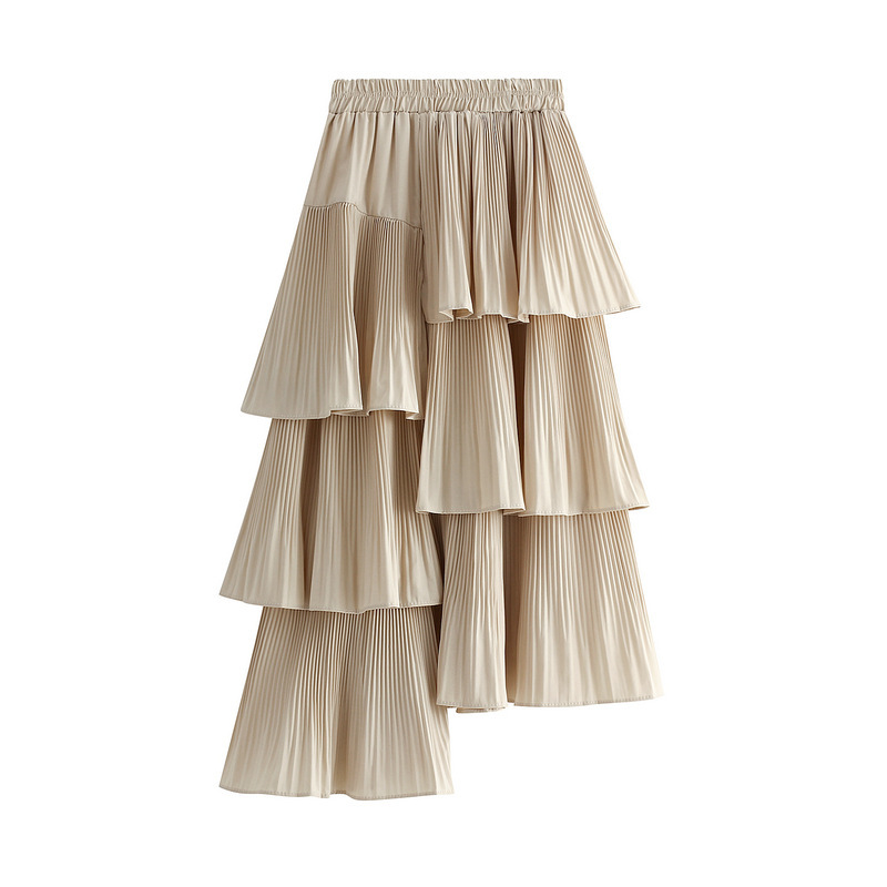 Autumn and Winter Korean Style Asymmetrical Pleated Cake Skirt for Women Versatile Mid-Length Ruffled Asymmetrical Skirt 8255 Autumn and Winter Korean Style Asymmetrical Pleated Cake Skirt for Women Versatile Mid-Length Ruffled Asymmetrical Skirt 8255
