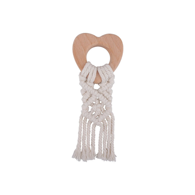 DIY bebé creativo haya animal teether tejida a mano cuerda de algodón juguete bebé teether palo