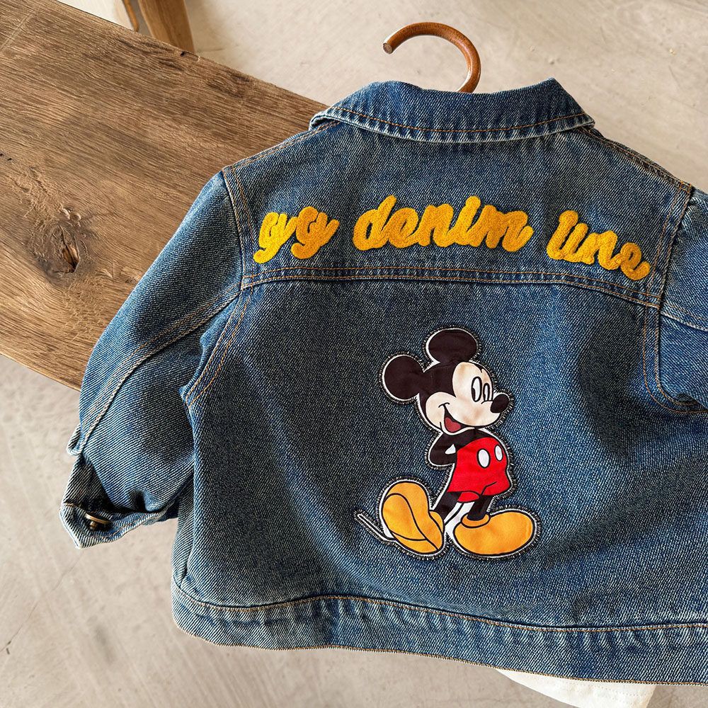 Children's men's autumn cartoon denim jacket