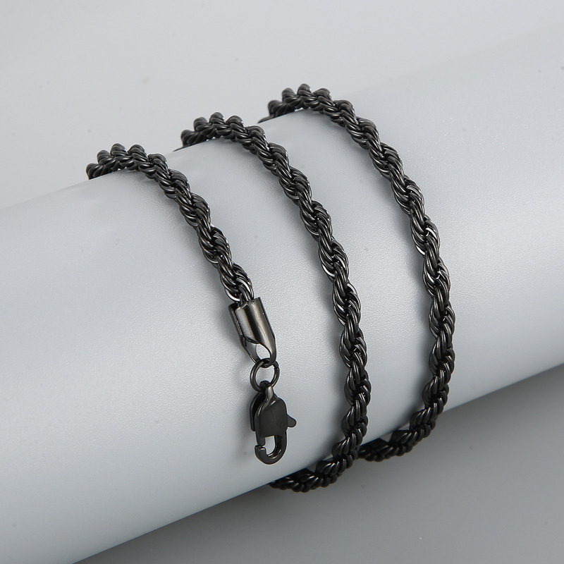 PVD Coated Gold Plating Process PVD Coated 18K Gold Plated Geometric Titanium Steel Simple Style Waterproof Non Tarnish Necklace