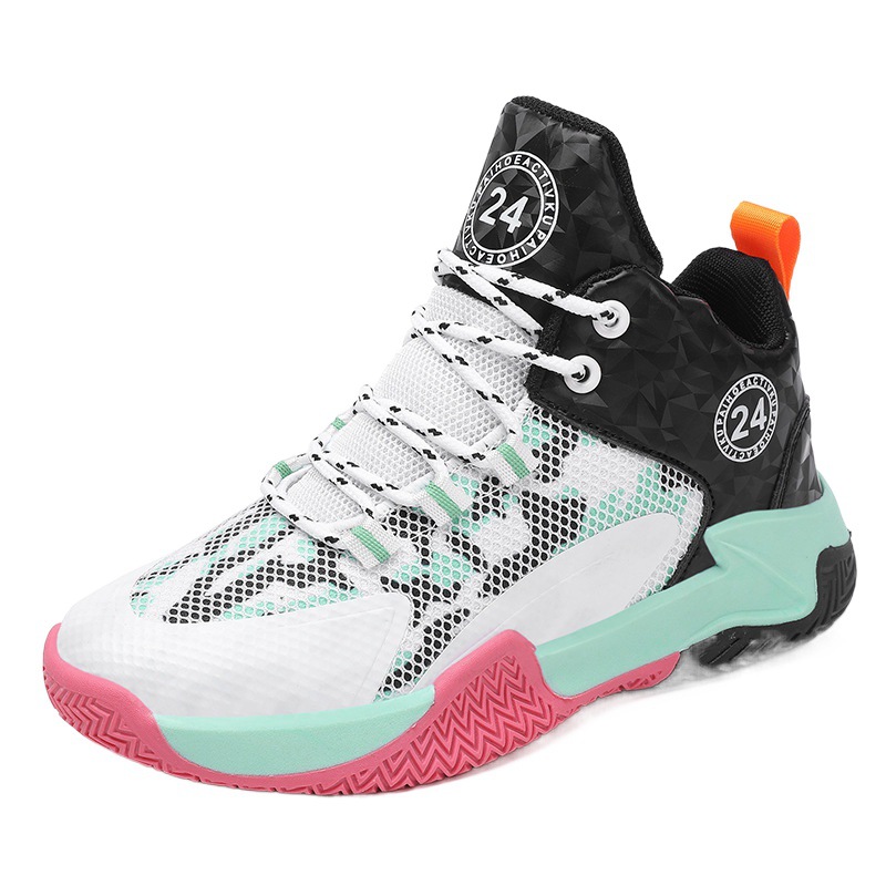 Zapatos de zapatos para niños 2024 zapatos de entrenamiento de malla antideslizante balón de carrera primavera para niños grandes transpirables baloncesto de verano