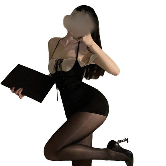 Sexy lingerie women's sexy pure desire sling strap hollow-out bed free off Secretary uniform temptation one-piece hip skirt