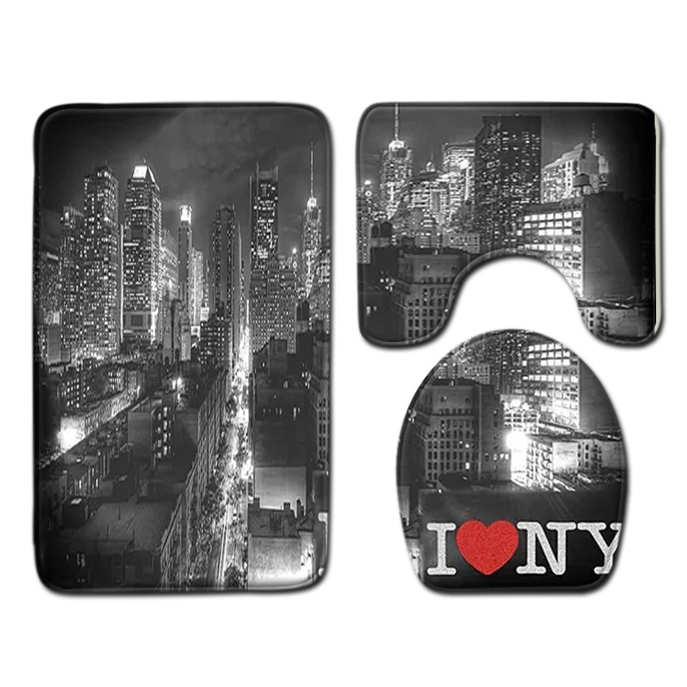 Serie europea y americana Día de San Valentín baño aseo piso estera 3 piezas conjunto Amazon deseo suministro de entrega de una sola pieza