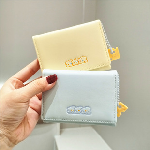 Cheese Wallet Japanese Cute Card Holder Short Women's Coin Purse 70% off Fresh Embroidered Texture Card Holder Clip