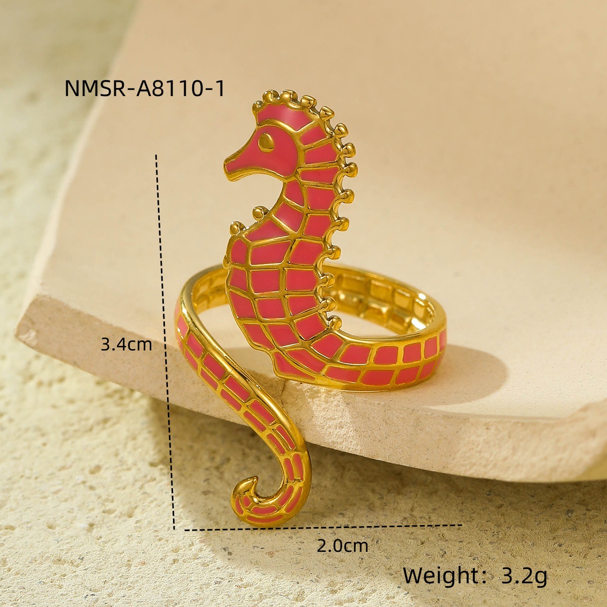 6g Weight 0.03µm-0.05µm Gold Plating Thickness PVD Coated Gold Plating Process Real Gold Plated Plating Material Rings Classification One Size Ring Size 1 Piece Quantity Party, Street Occasion 304 Stainless Steel Material Hippocampus Pattern Women's Gender Beach, Simple Style Style Waterproof Non Tarnish, Plating Craft PVD Coated Real Gold Plated Hippocampus 304 Stainless Steel Beach Simple Style Waterproof Non Tarnish Rings 3