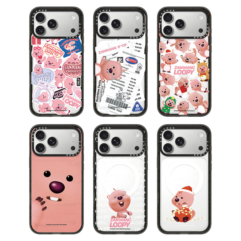 Co-Branded Loopy Ruby Series Iphone17Promax Apple 16 Transparent 15 Acrylic 14 Mobile Phone Case 13