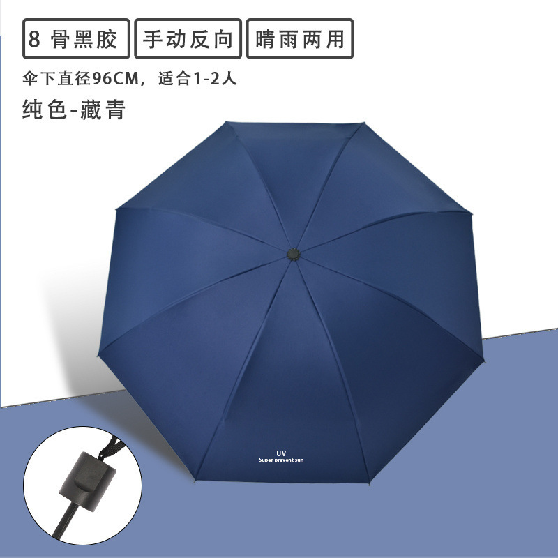 自動雨傘UV厚手黒ゴム日焼け止め晴雨傘折り畳み晴雨両用男女高級感日傘卸売り|undefined