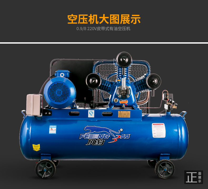 Shanghai Fengbao Air Compressor Industrial Grade Air Compressor Large High-Pressure Air Pump High Power 380V