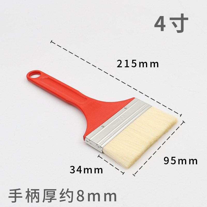 Cepillo de lana de mango largo cepillo de barbacoa de pelo suave 1 pulgada 5 pulgadas 8 pulgadas base de agua pinceles de pintura fabricantes al por mayor cepillo de hornear