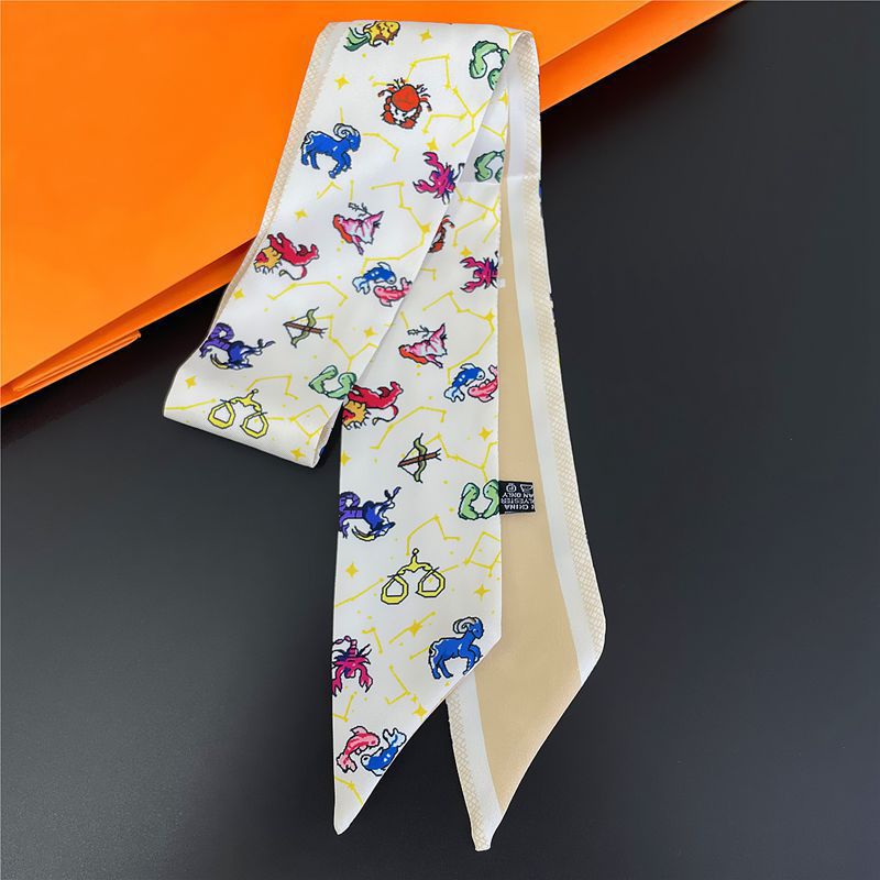 2025 nuevo estilo D bolsa atada bufanda de seda Dai Fei bolsa envuelta asa seda twilly tira larga y estrecha correa correa para el cuello cinta