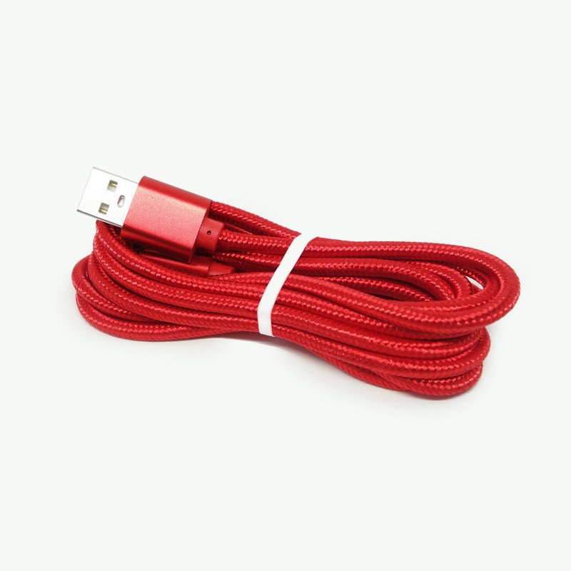 Câble de données étendu pour téléphone Apple, Android, Huawei, câble de chargement USB tressé en nylon de 1 mètre_voghion.com