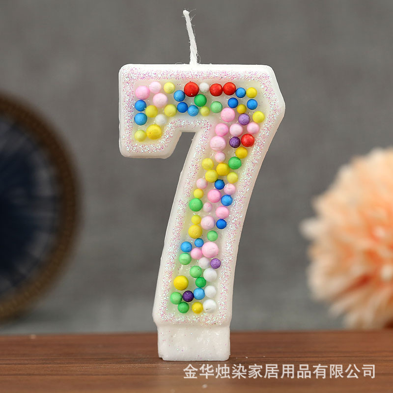 カラフルなボール誕生日キャンドルパーティーパーティーアマゾンホットセールクリエイティブデジタルキャンドルケーキデコレーションギフト|undefined