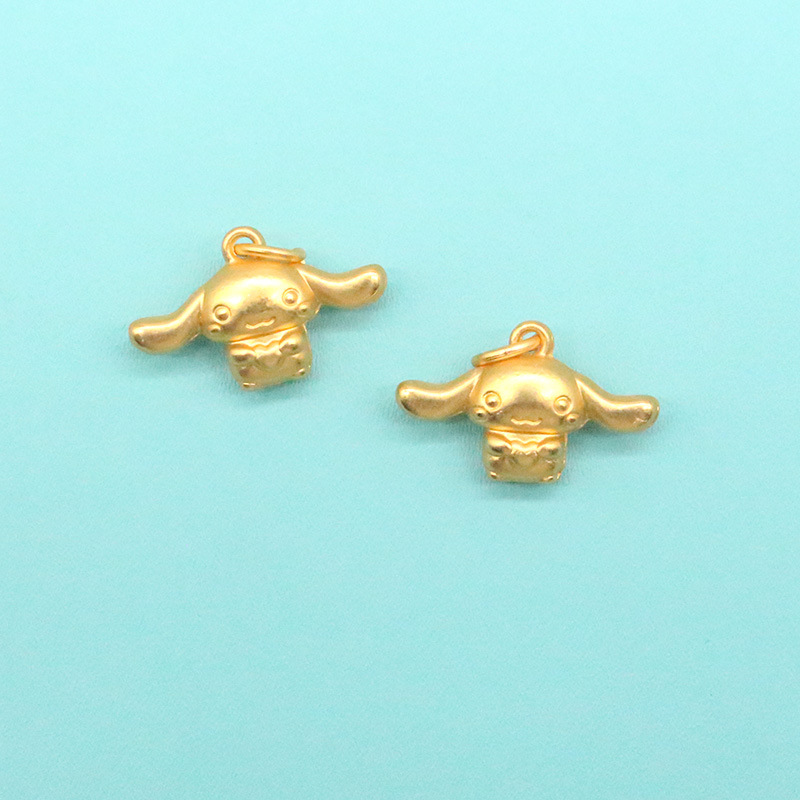 강력한 색상 유지 골동품 금 보석 DIY 액세서리 비취 개 귀여운 만화 동물 DIY 팔찌 목걸이 팔찌 보석