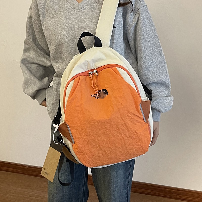 可爱清新纯色双肩包2025新款韩版简约背包原宿风学生书包潮背包