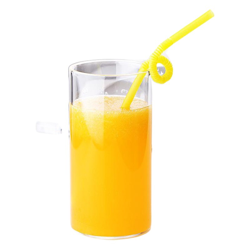 Taza de agua de vidrio con alto contenido de borosilicato Taza de té personalizada resistente a altas temperaturas Desayuno con leche Regalo de mano para el hogar Taza creativa