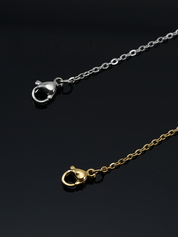 Simple Style Solid Color Stainless Steel Chain 18k Gold Plated Necklace display picture 2