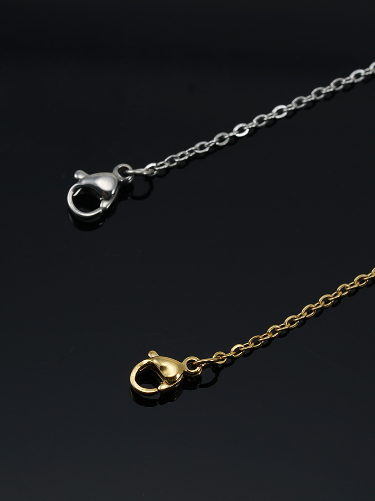 Necklace Classification 304 Stainless Steel Chain Material cable chain Chain Type 1 Piece Quantity Daily Occasion Wholesale Jewelry Simple Style Solid Color 304 Stainless Steel Titanium Steel 18K Gold Plated Chain Stainless Steel Necklaces