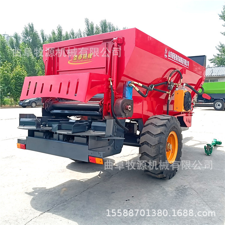牛羊猪粪农家粪撒粪机  大田双圆盘牛羊粪抛撒机 土壤改良撒粪机