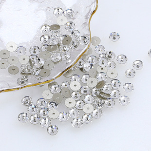 Dongzhou crystal round hole hand sewing drill DIY clothing wedding accessories white loose beads new super flash flat diamond batch