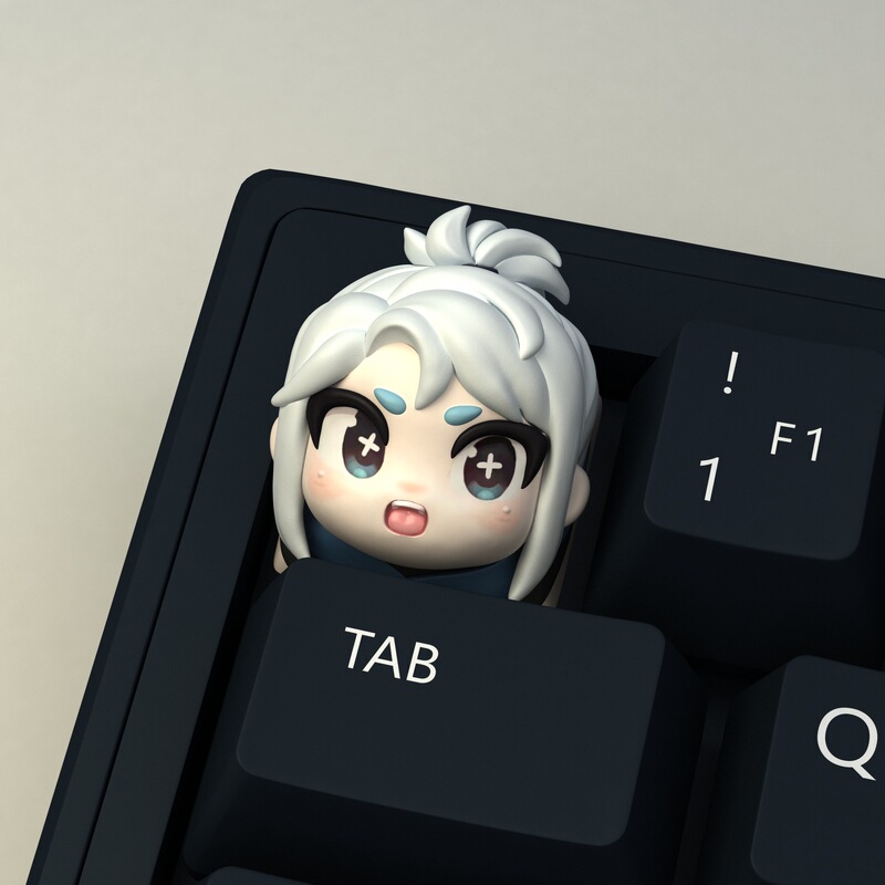 賢者キーキャップ、大胆不敵な契約ゲーム、乳母キーキャップ、樹脂メカニカルキーボード、パーソナライズされた立体キーキャップ、カスタマイズ|undefined