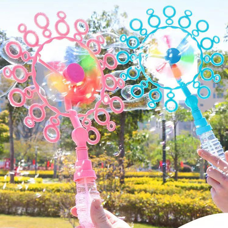 Children's windmill bubble machine girls ins net red hand-held blowing bubble stick toy stall night market toys wholesale