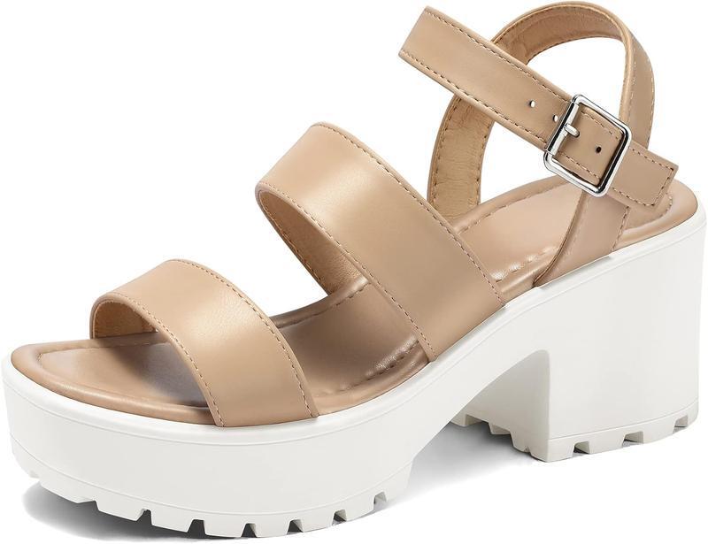 2025 New Cross-Border Dropshipping Women's Platform Sandals Ankle Strap Open Sole 3inch