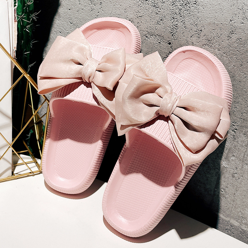 Bowknot sandals and slippers for women t...