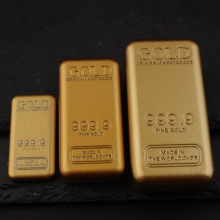 沙金仿真金条金砖投资样品道具摆件金属金砖实心大号金条金砖批发