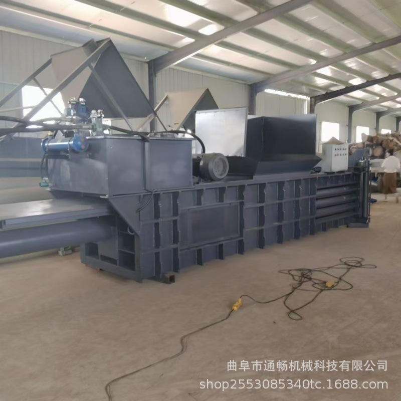 卧式废纸液压打包机 废品打包捆扎压块设备 快速打包