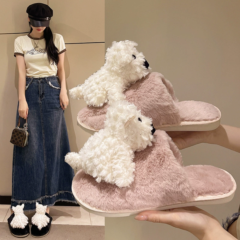 Набросанные хлопчатобумажные тапочки западного нагорья женские новые щенки