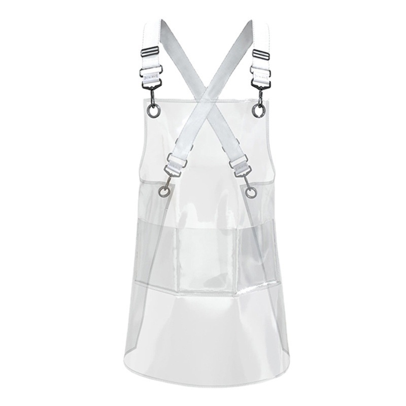Transparente TPU delantal impermeable a prueba de aceite arte pintura acuática chef peluquería ropa de trabajo estilista delantal al por mayor
