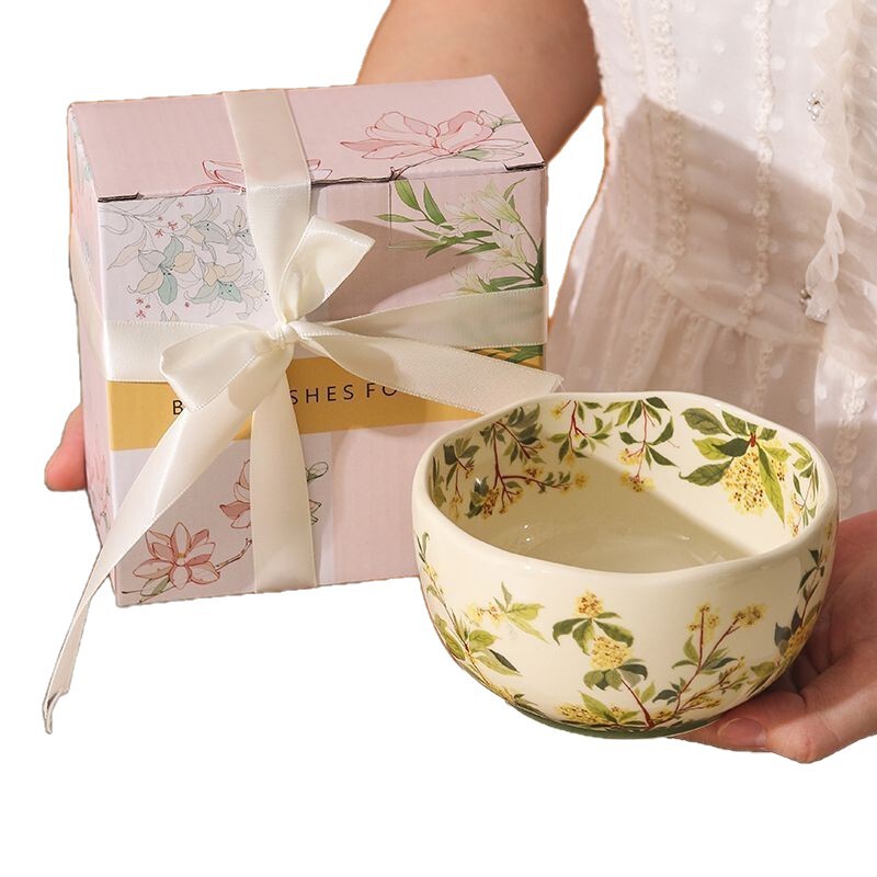 ins中古风油画般陶瓷米饭碗高颜值复古餐具个人专用吃饭碗甜品碗|undefined