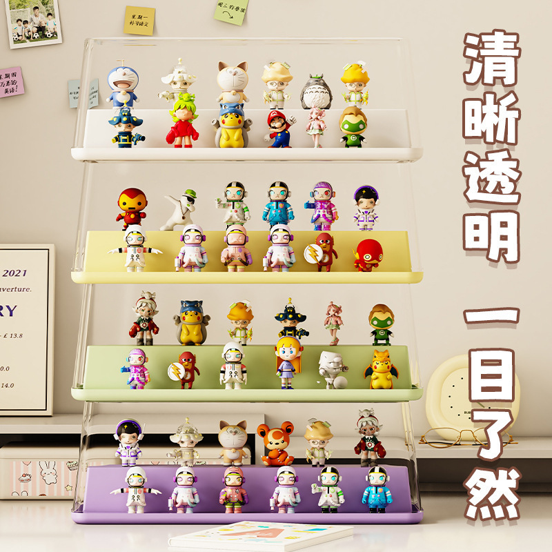 小さな装飾品人形フィギュアボックスディスプレイキャビネットかわいいディスプレイボックスブラインドボックスディスプレイスタンド収納透明防塵収納ボックス|undefined