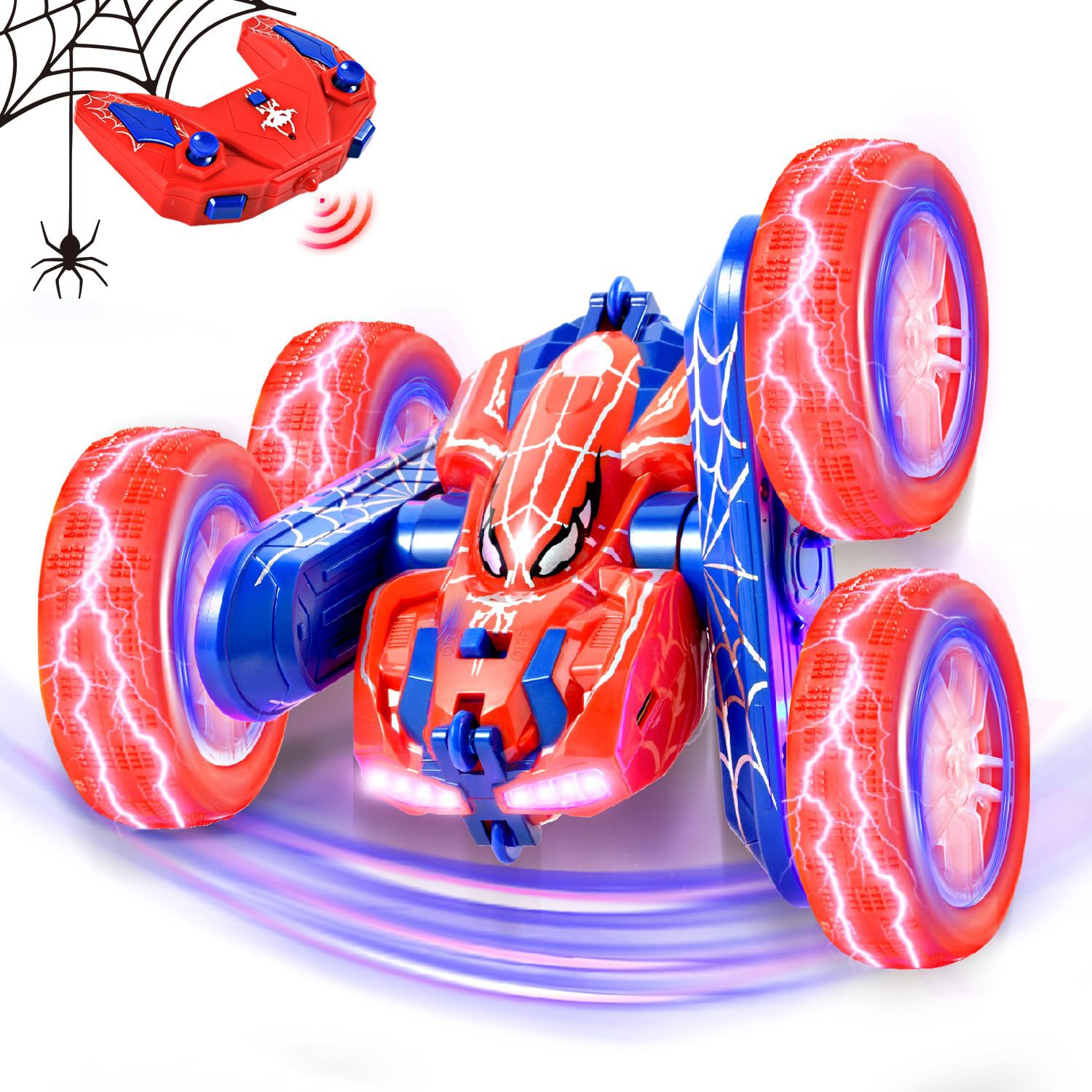 Cross-Border Double-Sided Spider Drift Stunt 2.4G Light With Spray Remote Control Swing Arm Car Toy_voghion.com