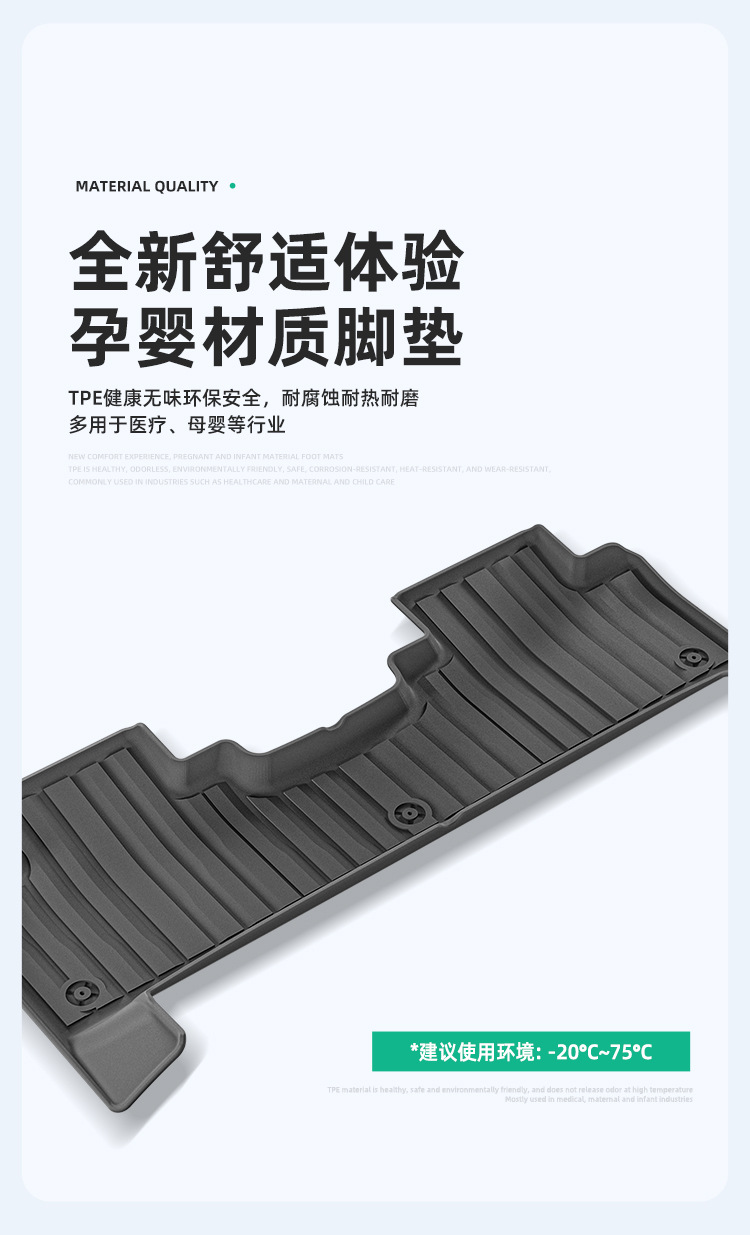 Suitable for 24 Models of Fangcheng Leopard 8 Car Floor Mats, Stain-Resistant Tpe Floor Mats, Special Car Floor Mats, Environmentally Friendly Trunk Mats