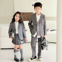 qq2007 预售 包邮 一件代发 童 四道杠学院西装西服西裤半裙衬衫